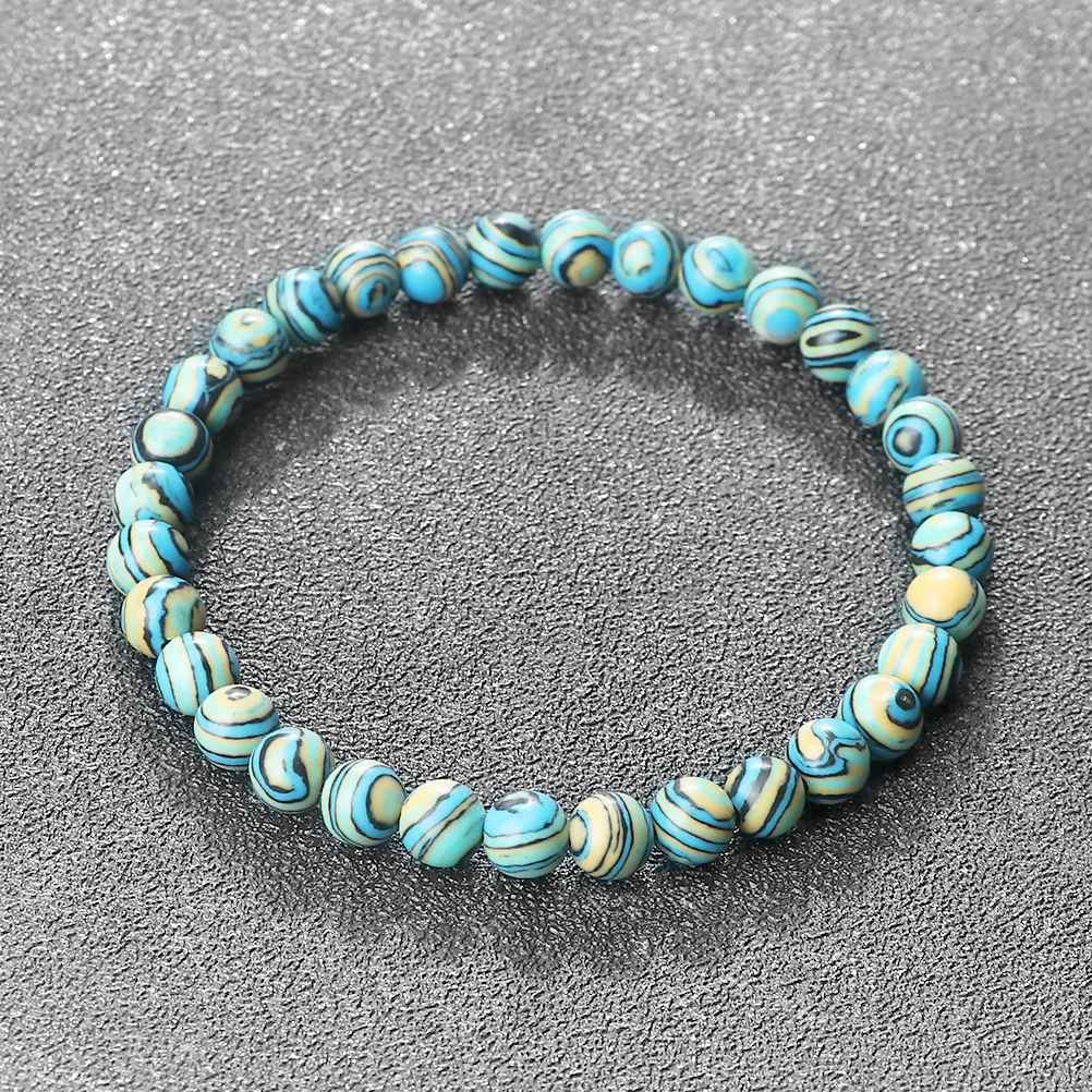 Zerina - Blauer Malachit Naturstein Armbänder